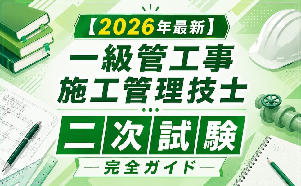 【2026年最新】一級管工事施工管理技士 二次試験 完全ガイド|制度変更後の新形式対策と独学突破のポイント